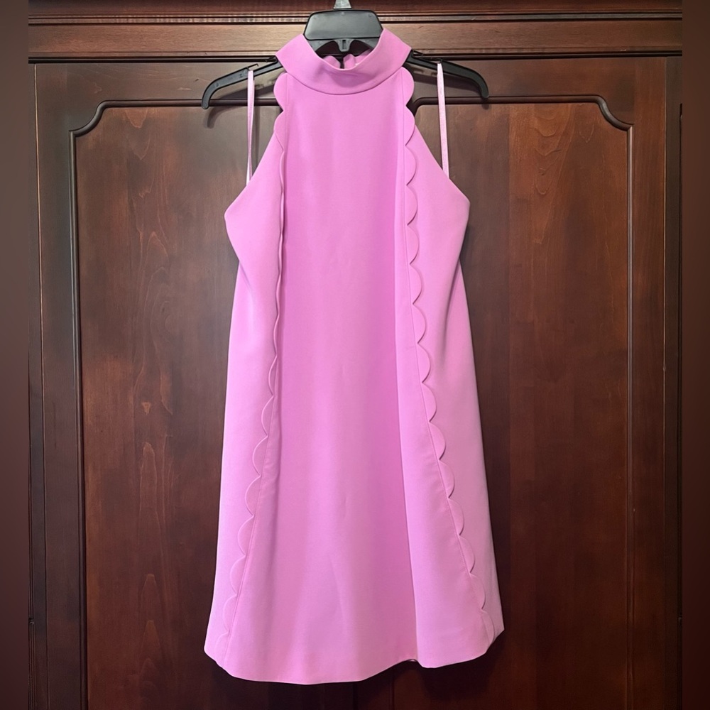 Ted Baker London Pink Sleeveless Scallop Detail Dress